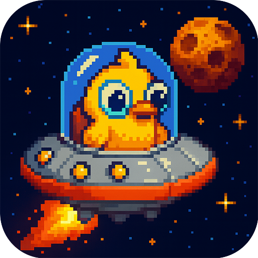 Quantum Starship Pixel Jump Logo